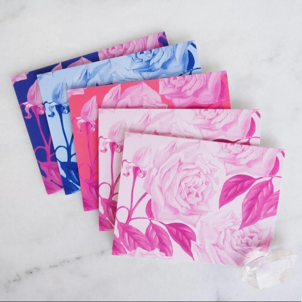 🆕 5 x Peony Greeting Card Pack